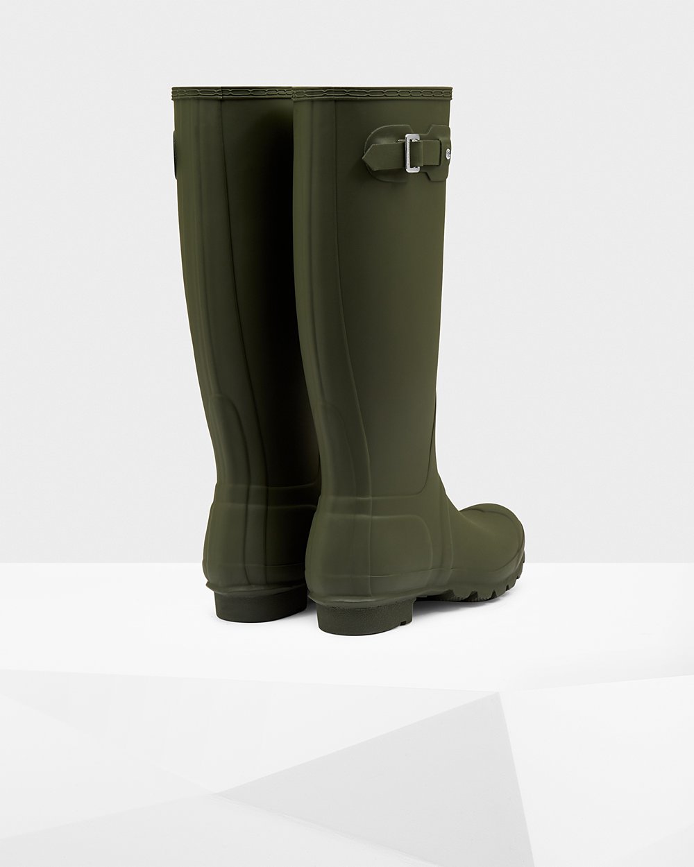 Womens Hunter Tall Rain Boots Dark Olive - Original - 2365497-BD